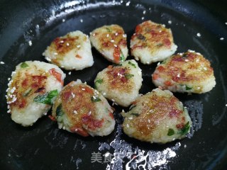 Green Vegetable Ham Rice Ball recipe