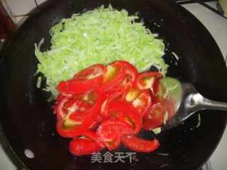 Stir-fried Cabbage with Tomatoes recipe