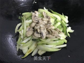 Stir-fried Vegetable Stems with Mushrooms recipe