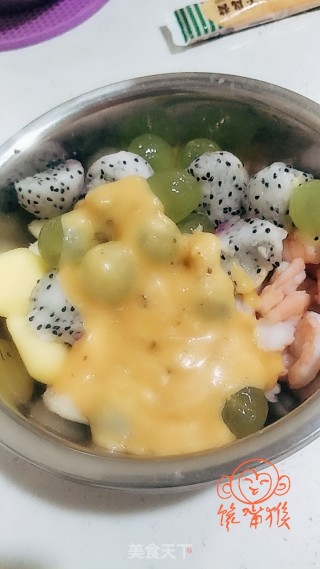 Shrimp Balls with Fresh Fruit Salad recipe