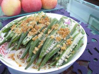 Steamed Okra with Garlic Vermicelli recipe