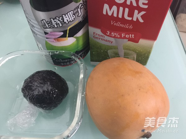 Mango White Snow Black Glutinous Rice Sweet and Sweet recipe