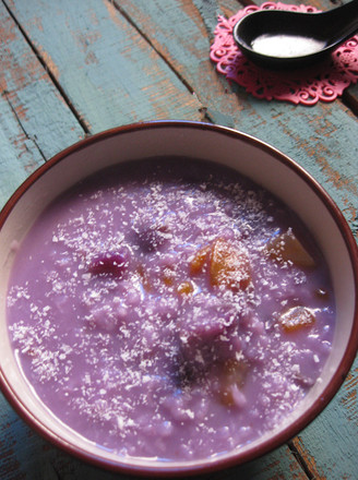 Coconut Purple Sweet Potato Congee recipe