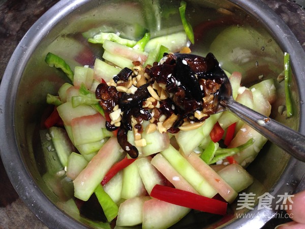 Watermelon Rind with Shiitake Mushroom Oil recipe