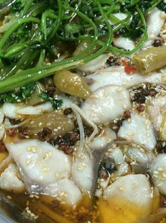 Boiled Fish Fillet with Pickled Peppers recipe