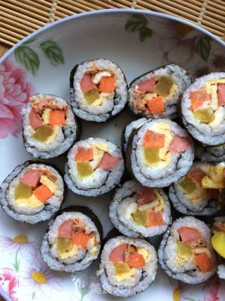 Sushi Rolls with Seaweed Rice recipe