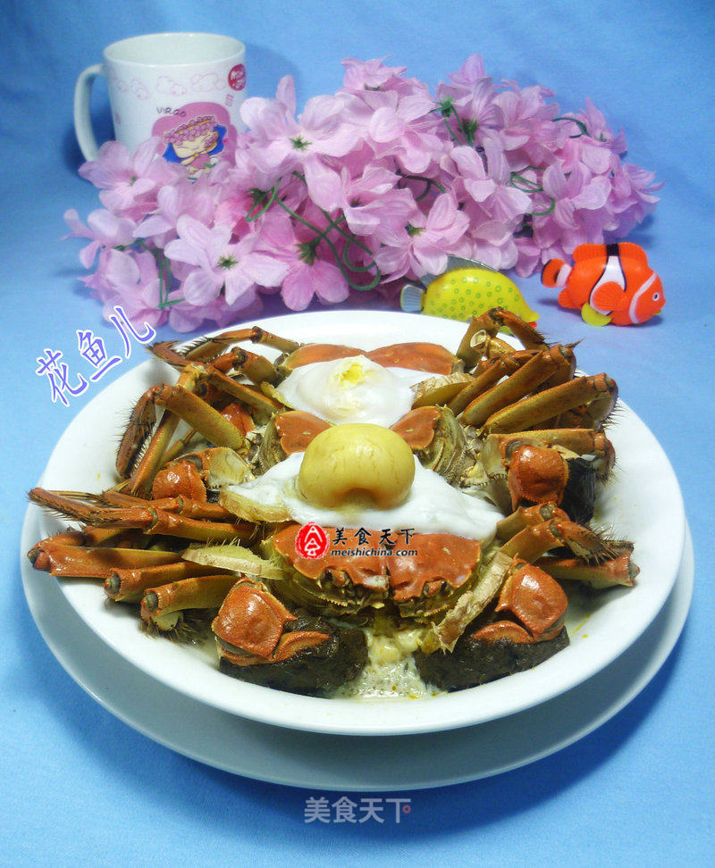 Steamed Hairy Crab with Salted Duck Egg