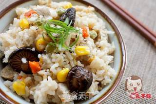 Mushroom Meatball Braised Rice recipe