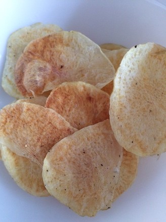 Homemade Low-calorie Oil-free Microwave Potato Chips recipe