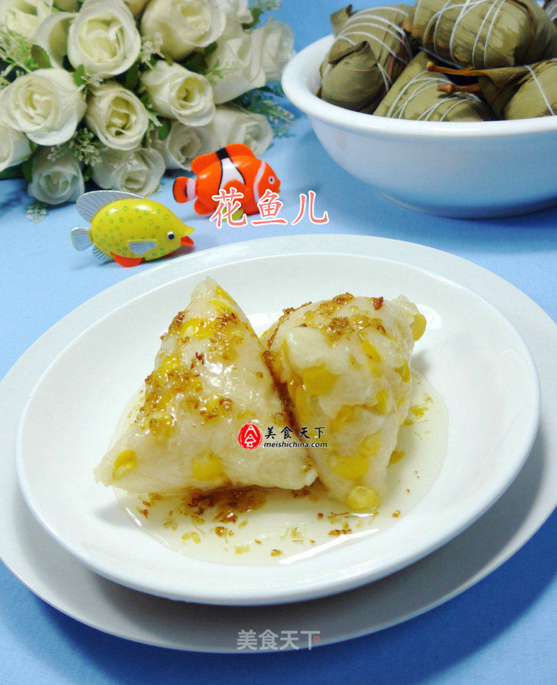 Sweet-scented Osmanthus Corn Kernels Glutinous Rice Dumplings recipe