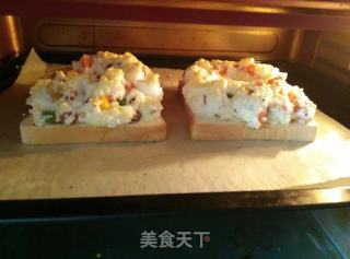 #四session Baking Contest and It is Love to Eat Festival#cai Vegetable Roasted Cloud Toast recipe