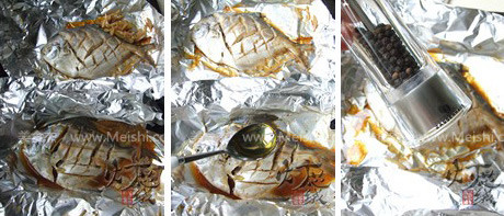 Baked Silver Pomfret in Tin Foil recipe