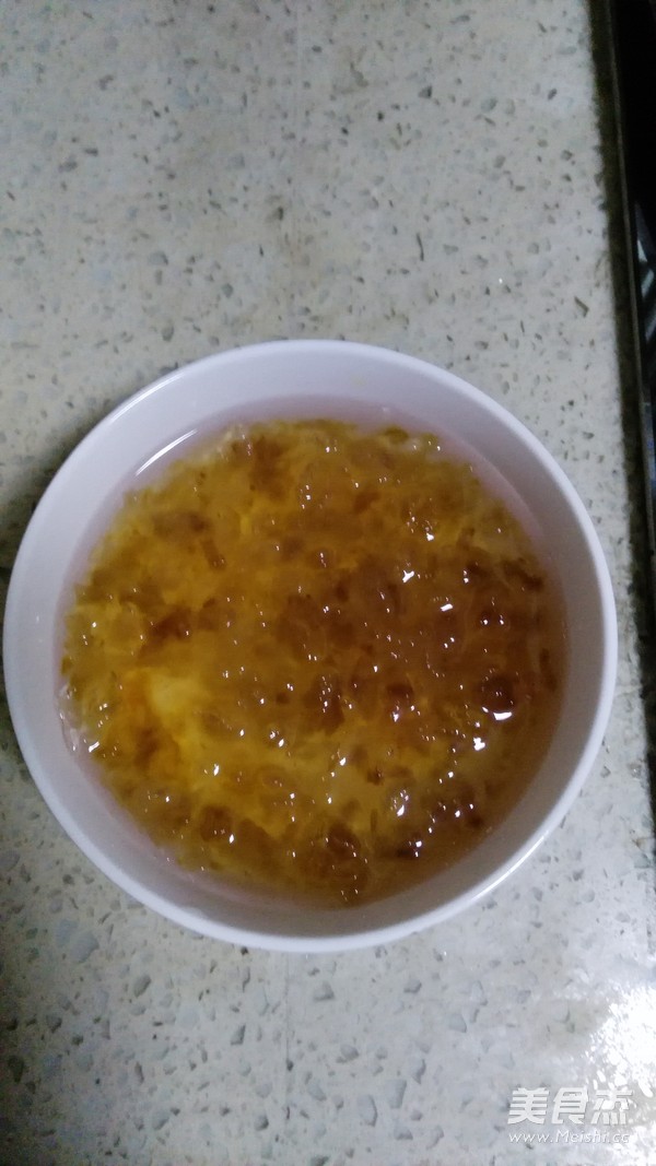 Peach Jelly, Purple Rice and Tremella Congee recipe