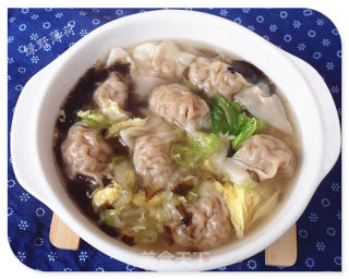 Warm and Warm Bowl in Winter-chinese Cabbage and Seaweed Wonton recipe