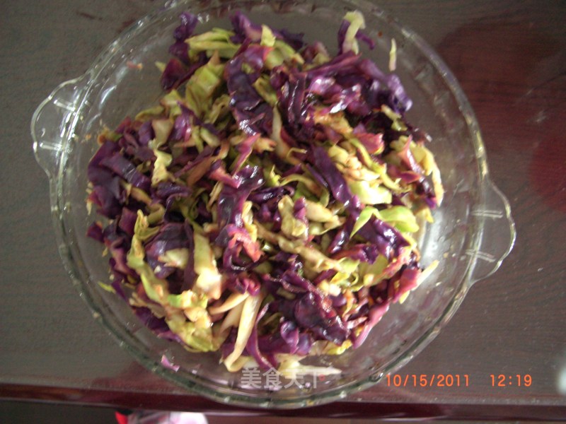 Cabbage Mixed with Purple Cabbage recipe