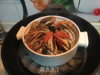 Steamed Crab with Bacon Noodles#快手懒人饭# recipe