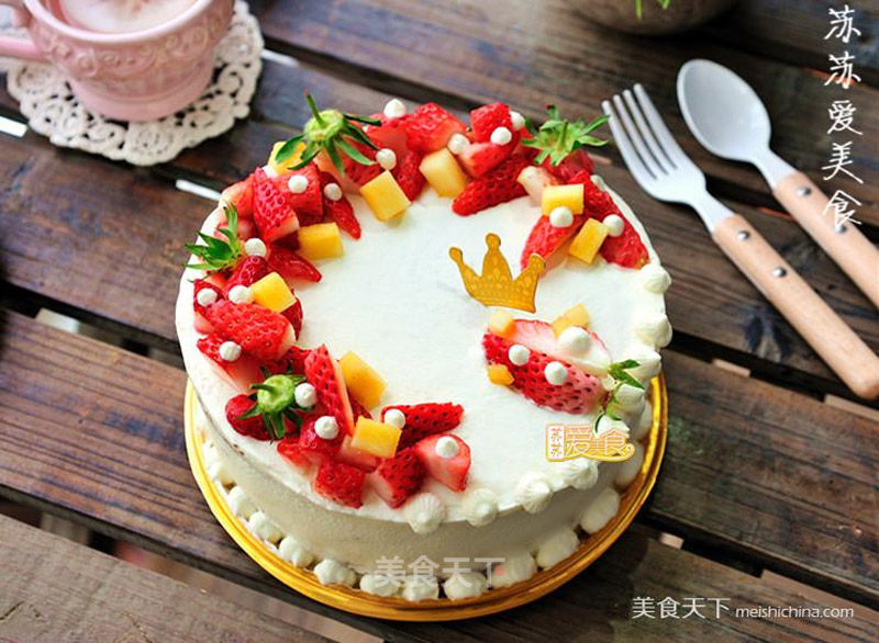 Fruit Wreath Cake Soft Like A Cloud recipe