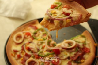 #trust之美#seafood Carnival Pizza——home Edition (refrigerated and Fermented) recipe