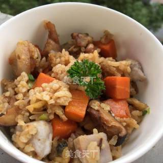 Taro Seafood Salty Rice recipe