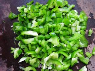 Diced Pork Buns with Purple Rice and Green Pepper recipe