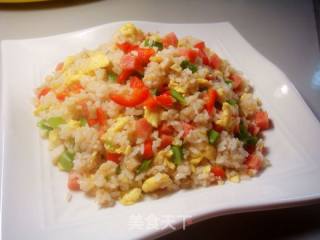 Exquisite and Delicious Breakfast-fried Rice with Sausage and Egg recipe