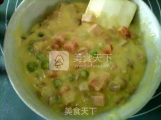 #aca烤明星大赛# Low-oil Mixed Vegetable Ham Muffin recipe