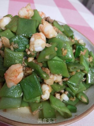 Stir-fried Lentils with Shrimp recipe