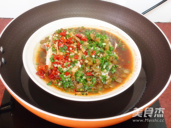 Steamed Fish with Pickled Peppers recipe