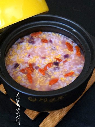 Purple Sweet Potato Two Rice Porridge recipe