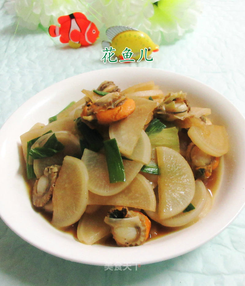 Stir-fried Radish with Scallop Meat recipe
