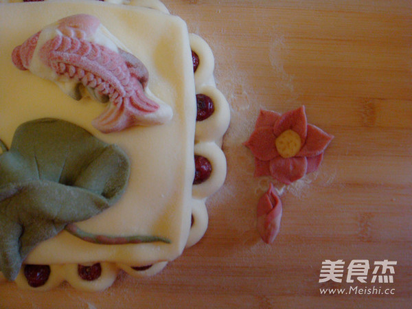 Happy New Year Color Tou | Flower Pasta Jujube Cake "a Good Fortune" recipe