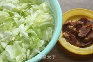 Stir-fried Cabbage with Spicy Sausage recipe