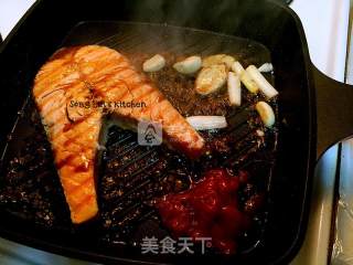 Braised Salmon Steak recipe