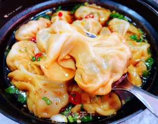 Sour and Spicy Celery Fresh Meat Wonton recipe