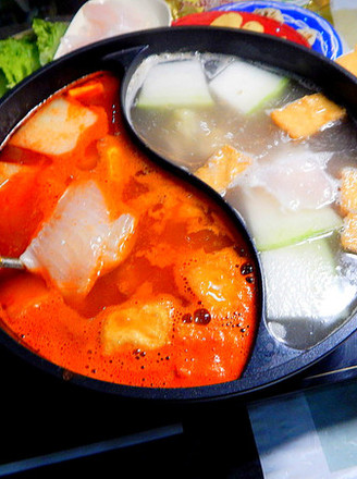 Fish Fillet Mandarin Duck Hot Pot recipe