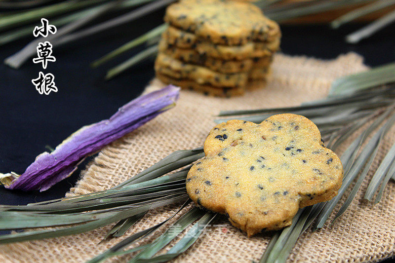#aca烤明星大赛# Black Sesame Savoury Biscuits recipe