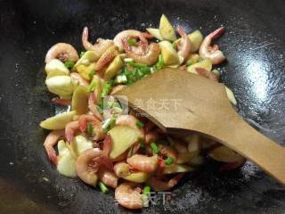 Fried Sea Prawns with Rice White recipe