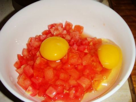 Steamed Custard with Tomato and Yam recipe