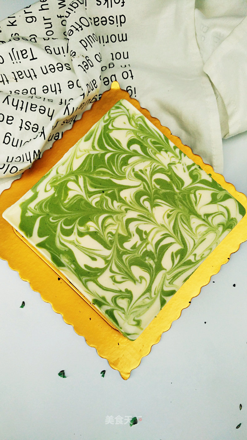 #柏翠大赛# Matcha Marble No-bake Cheesecake