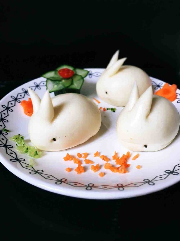 Little White Rabbit Bean Paste Bun recipe