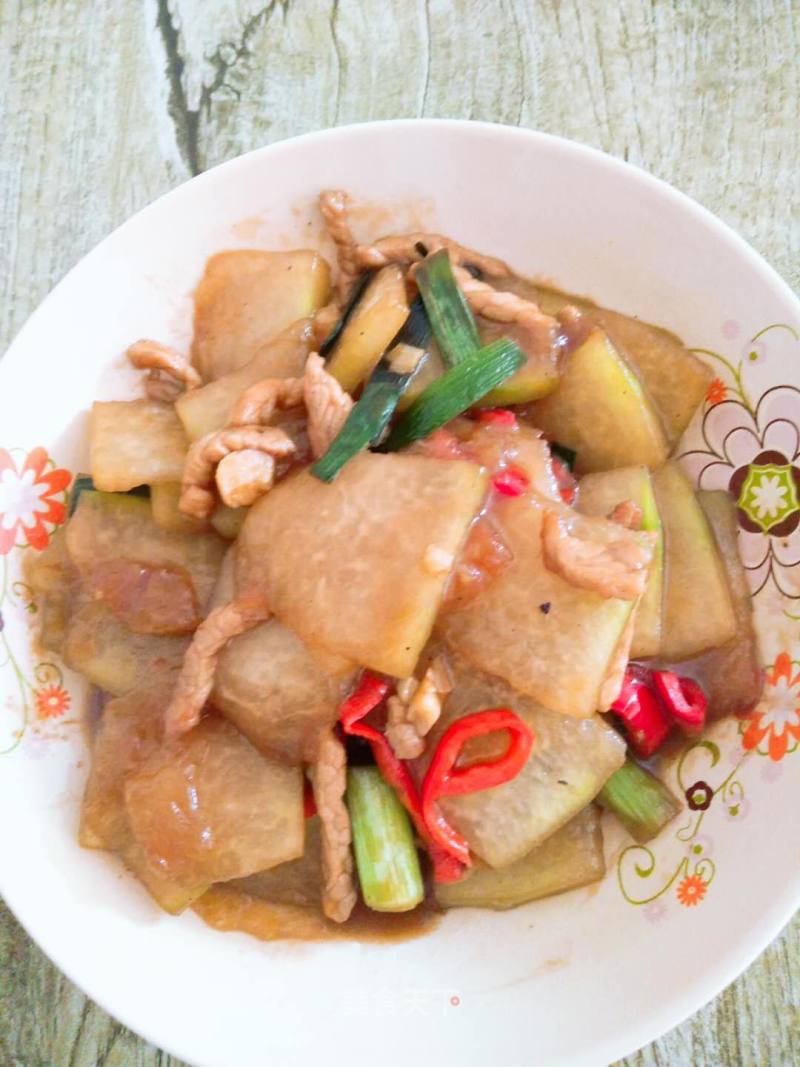 Stir-fried Pork with Winter Melon recipe