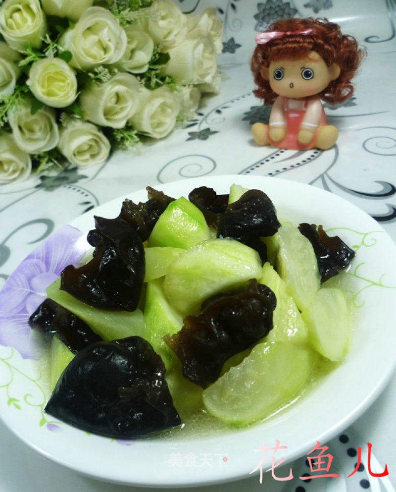 Black Fungus Fried Night Blossom recipe