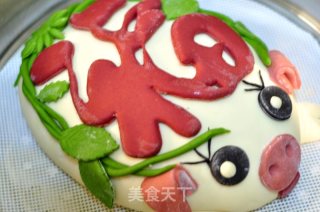 "pig" Forever Flower Cake Mantou recipe