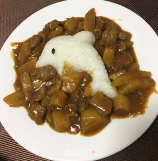 Simple Potato Beef Curry Rice recipe