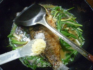 Grilled River Crucian with Chives recipe