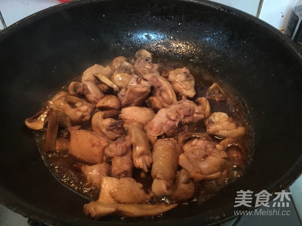 Fried Chicken with Mushrooms recipe