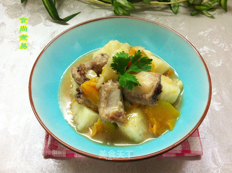 Braised Pork Ribs with Yam Pumpkin recipe