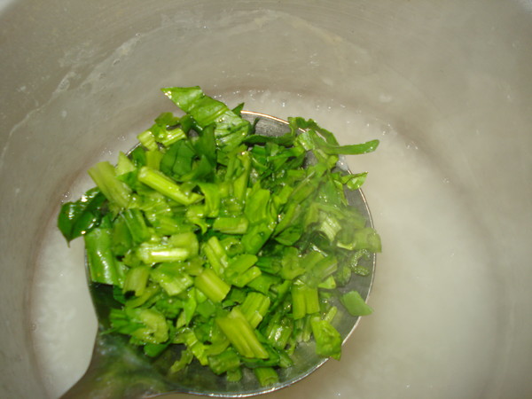 Spinach and Shrimp Congee recipe