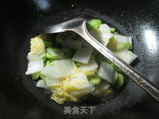 #trust of Beauty#fried Cabbage with Broad Beans recipe