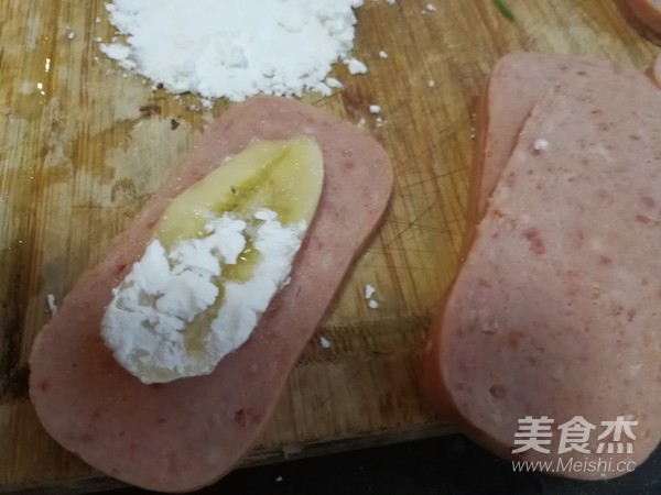 Sesame Banana Luncheon Meat recipe